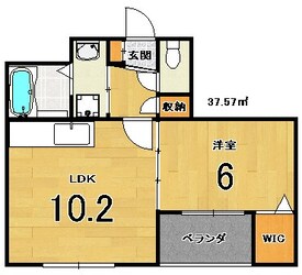 ベルビュー太秦の物件間取画像